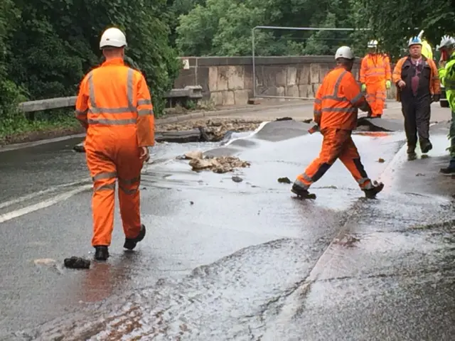 Burst water main