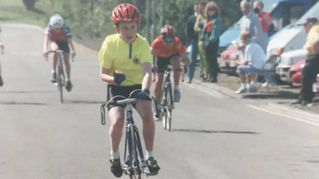 Geraint Thomas as a 14-year-old cyclist