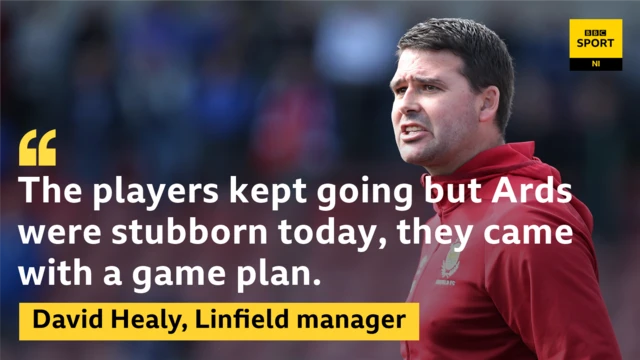 Linfield manager, David Healy