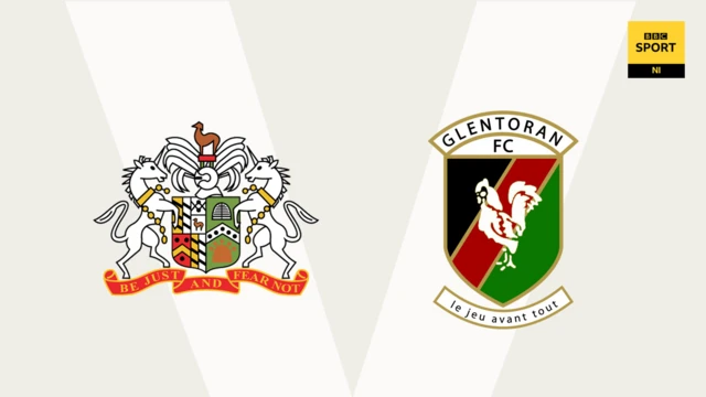 Glenavon v Glentoran badges