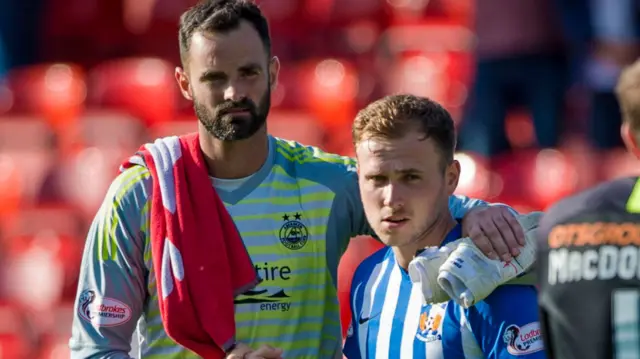 Greg Stewart (right) scored against his former club