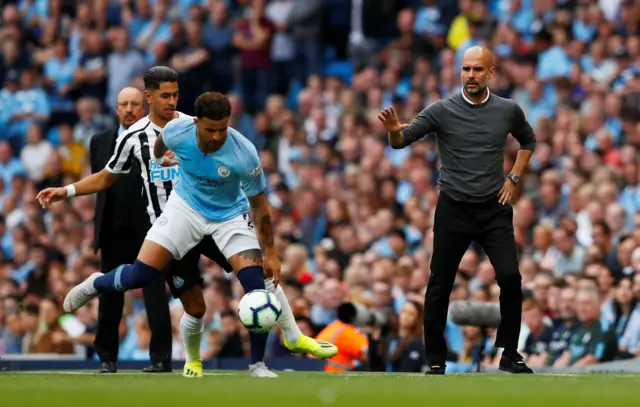 Kyle Walker and Pep Guardiola