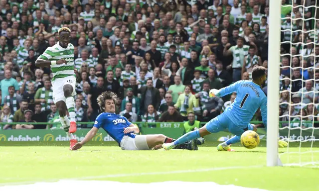 Moussa Dembele scored three against Rangers in a 5-1 win in September 2016