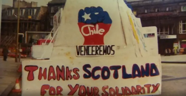 Chile thanks Scotland for solidarity - banner