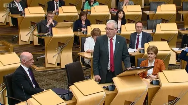 Brexit Secretary Mike Russell told MSPs that the UK government's proposal was "unprecedented, unequal and unacceptable"