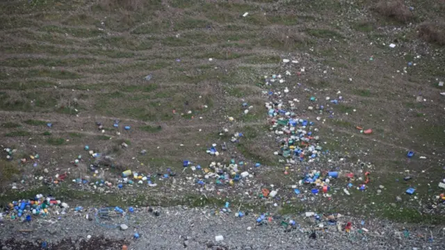 Pilots have flown over large swathes of the Scottish coastline to photograph litter on beaches and shores