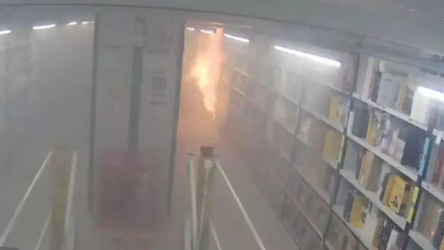 The fire in the warehouse