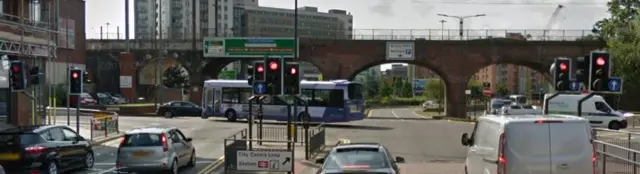 Traffic lights in Leeds