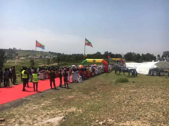 Ceremony at the border