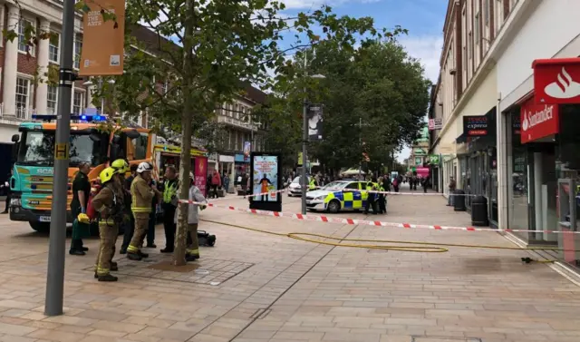 Police at bank