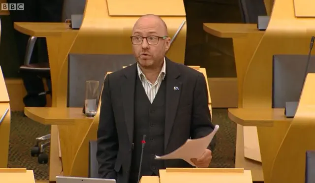 Scottish Green Party co-convener Patrick Harvie