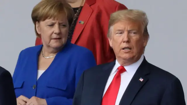 Donald Trump and Angela Merkel