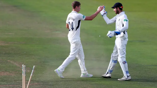 One of Martin Andersson's two wickets on his Middlesex debut was that of 42-year-old Kent legend Darren Stevens