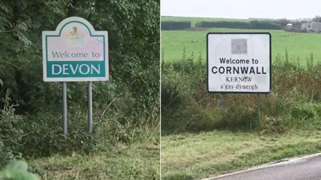 Devon and Cornwall signs