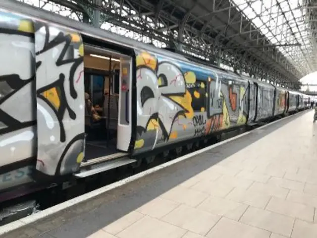 Cleethorpes train covered in graffiti