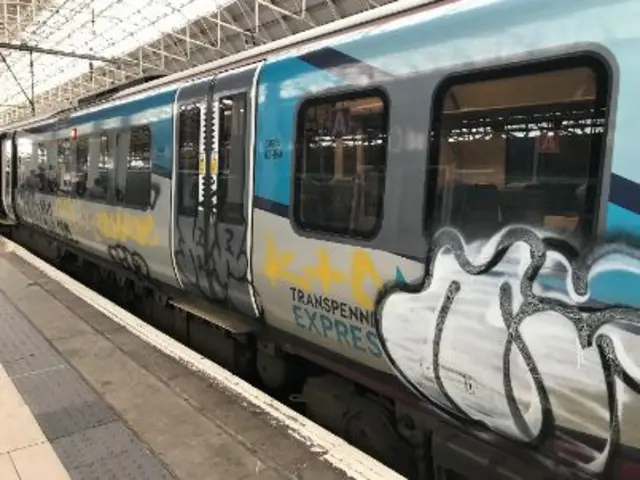 Cleethorpes train covered in graffiti