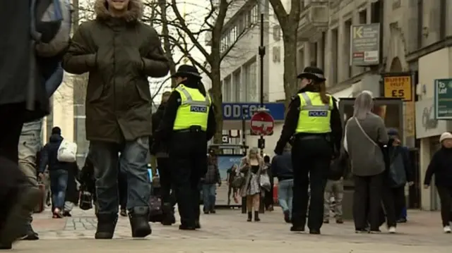 West Midlands Police officers in Birmingham