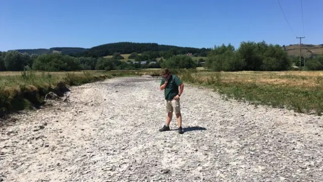 Dried out river in July