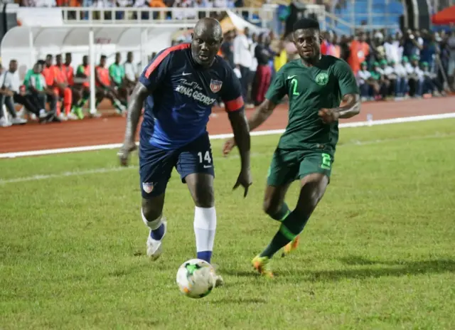 George Weah playing