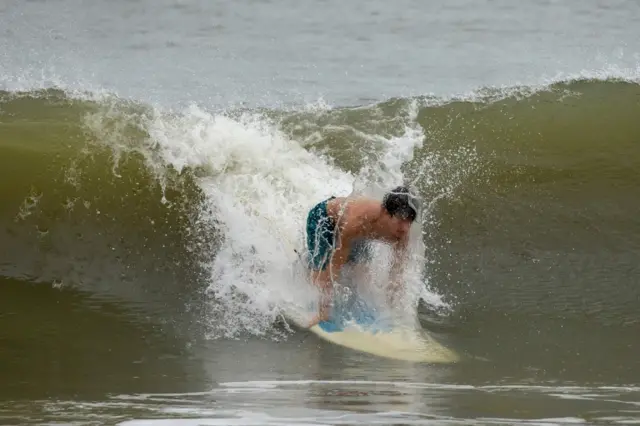 Surfer in South Carolina