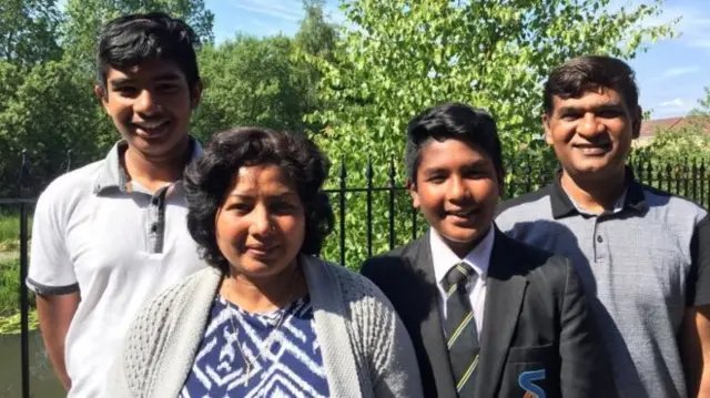 The Bakhsh family fled Pakistan in 2012 and live in Glasgow