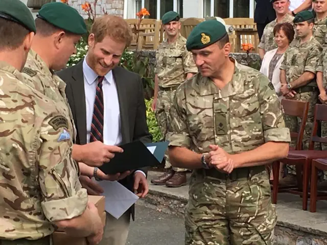 Royal Marines with Prince Harry