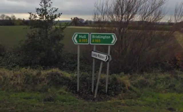 A street sign for Long Riston