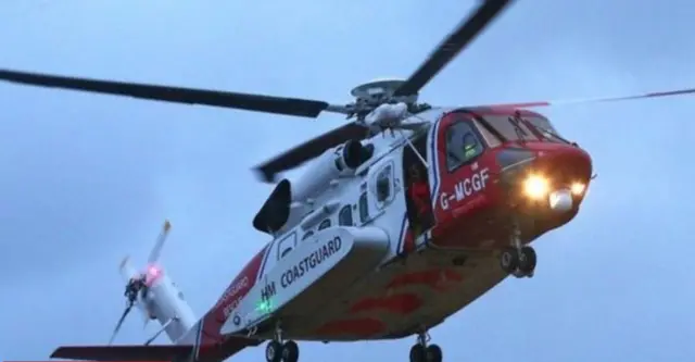 Newquay search and rescue helicopter