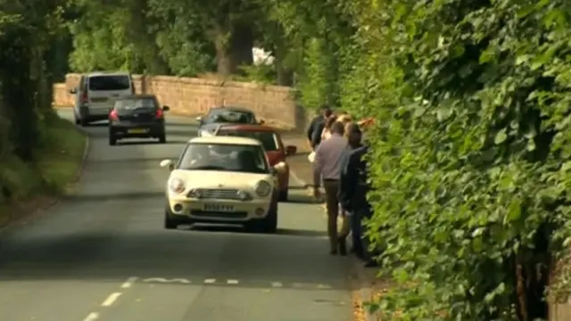 Pupils walk from Codsall High School