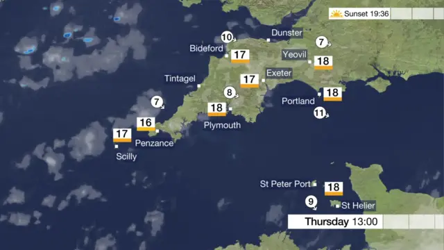 Geographical weather map