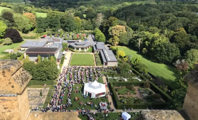 Buckfast Abbey crowds