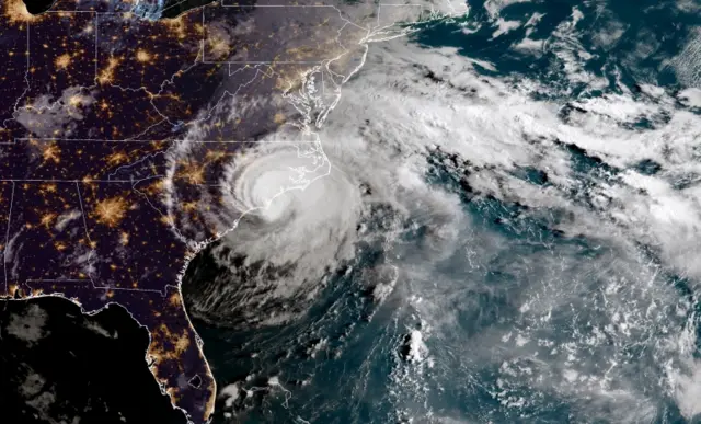 Hurricane satellite image