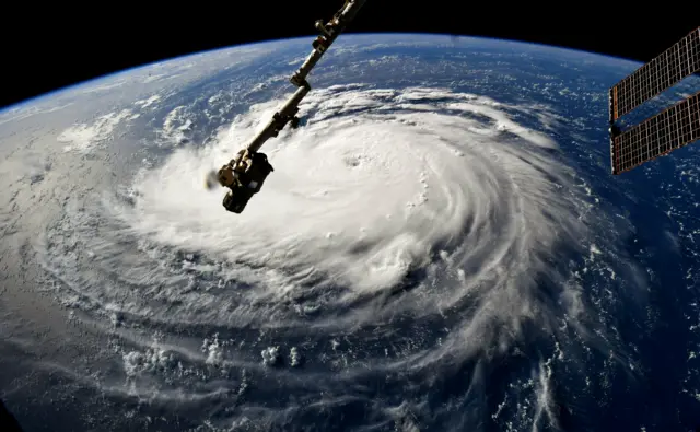 Hurricane Florence seen from a satelite