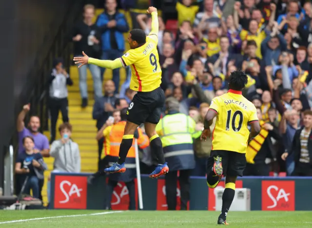 Deeney celebrates