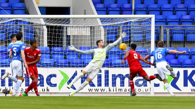 David McMillan puts St Johnstone ahead against Aberdeen