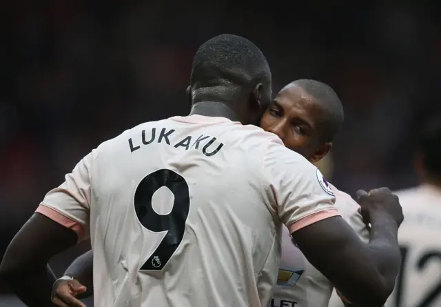 Romelu Lukaku and Ashley Young