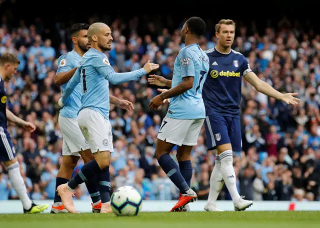 David Silva and Raheem Sterling