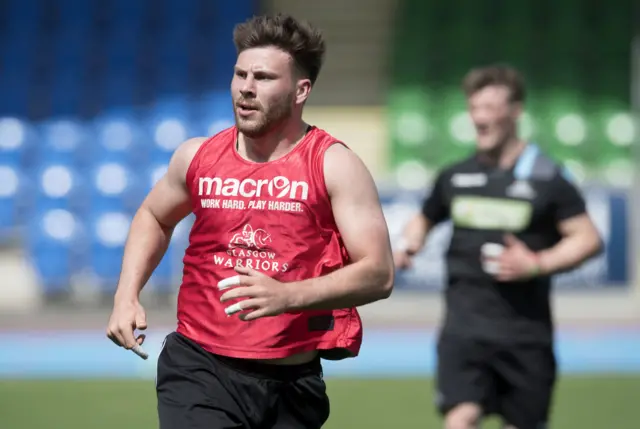 Ali Price trains with Glasgow Warriors