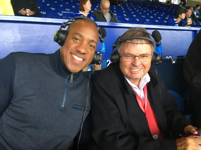 Dion Dublin and Alan Green