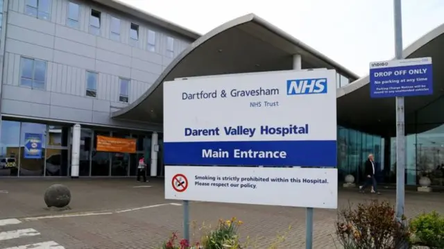 Darent Valley Hospital sign