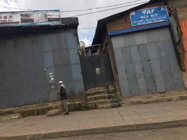 Shops shut in Addis Ababa