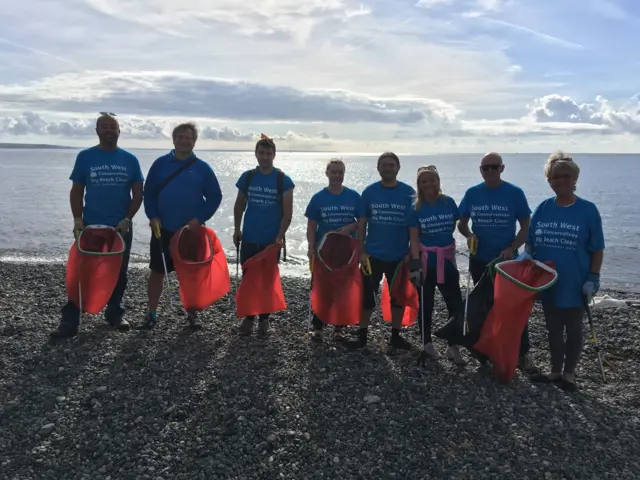 Volunteers took part in the event at Wherrytown Beach, Penzance