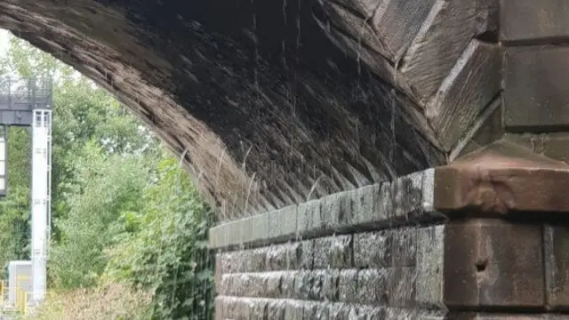 Leaking railway bridge