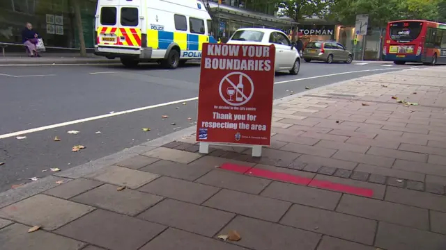 red lines on pavement