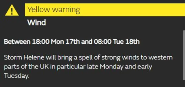 weather warning details