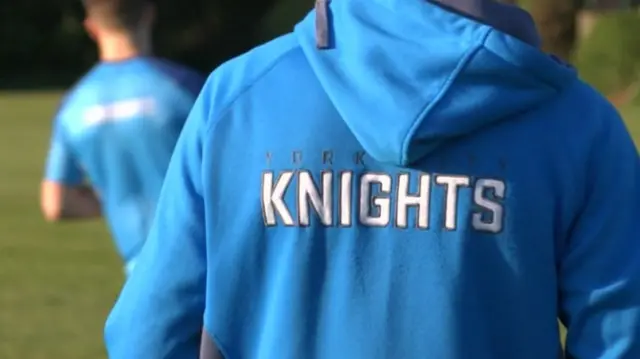 Knights player's back