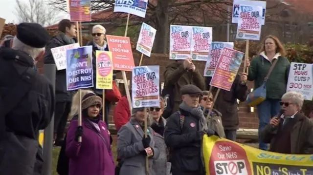 Campaigners against reorganising stroke services in Kent