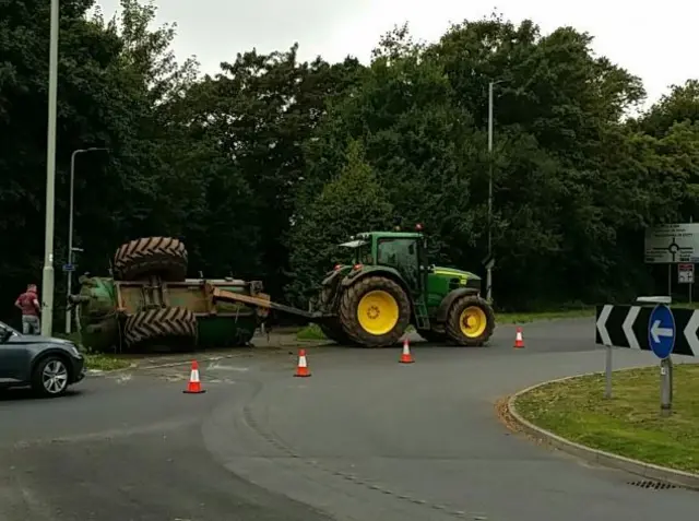 overturned tanker