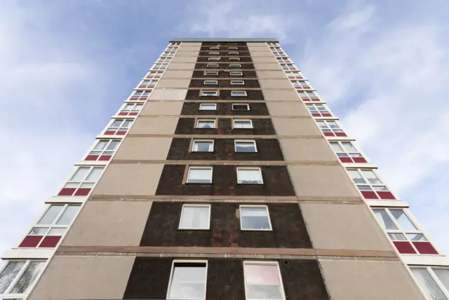 Generic council or local authority housing in a tower block