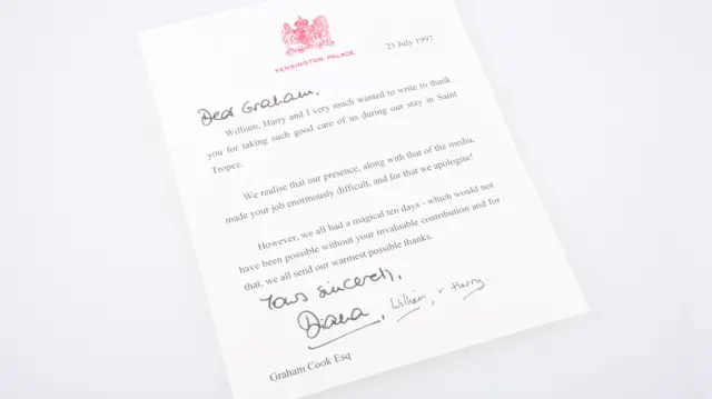 Princess Diana letter